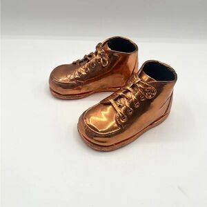 Vintage Copper Baby Shoes Decor